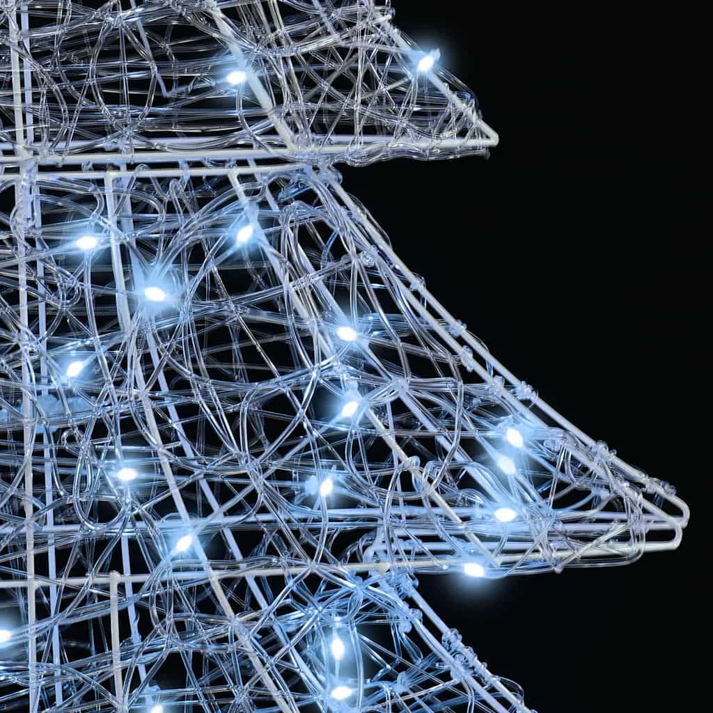 Karácsonyfa 100 LED-del Hideg feher 120 cm Akril