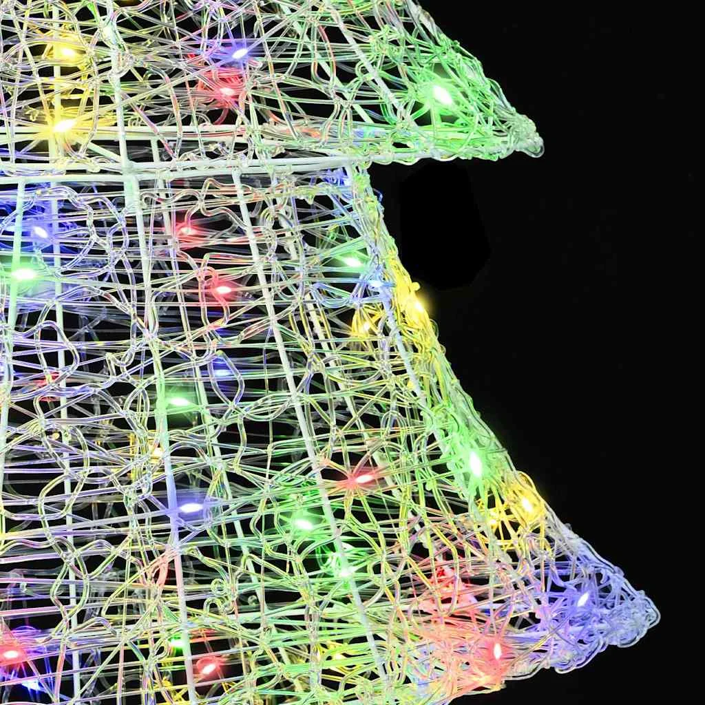 Karácsonyfa 240 LED-del Sokszínű 180 cm Akril