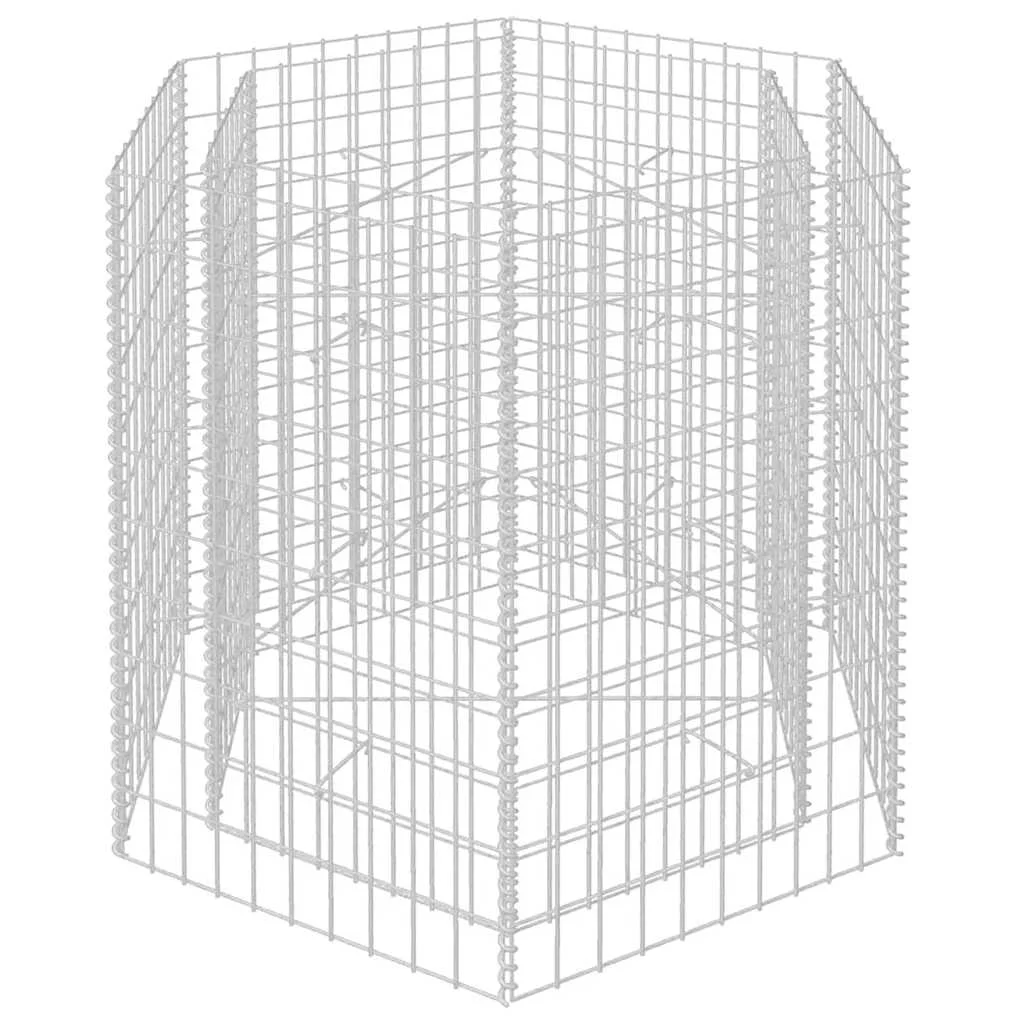 Hatszögletű gabion magaságyás 100 x 90 x 100 cm