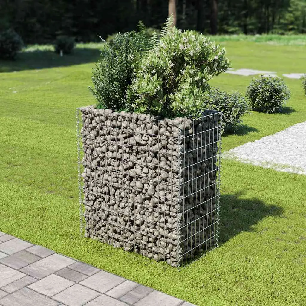 Horganyzott acél gabion magaságyás 90 x 50 x 100 cm