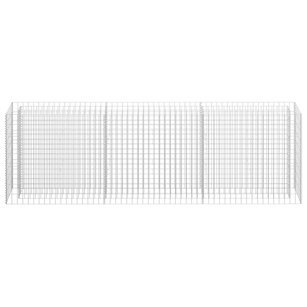 Horganyzott acél gabion magaságyás 270 x 30 x 90 cm