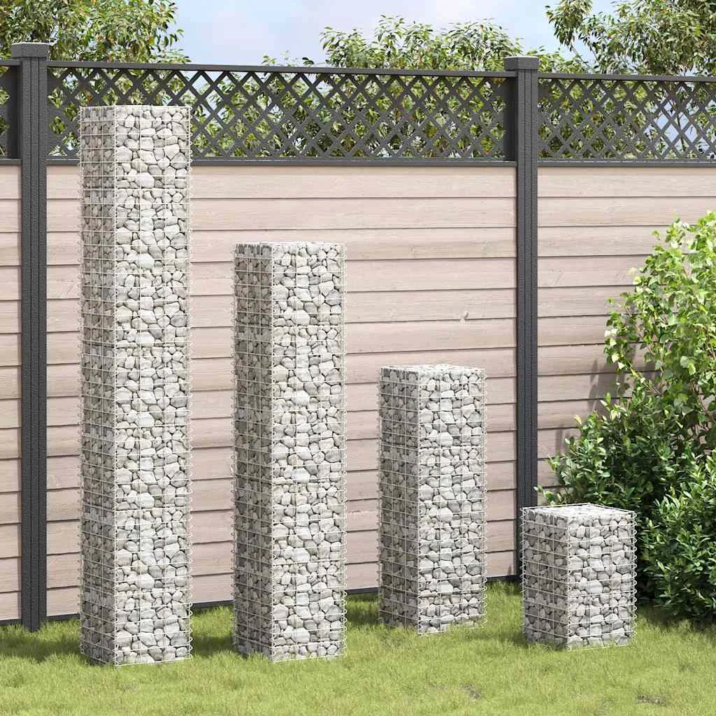 4 db vas gabion magaságyás 30 x 30 x 50 / 100 / 150 / 200 cm