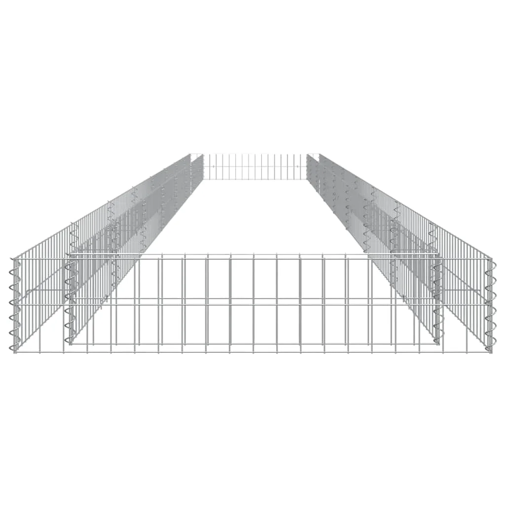 Horganyzott acél gabion magaságyás 800 x 100 x 20 cm