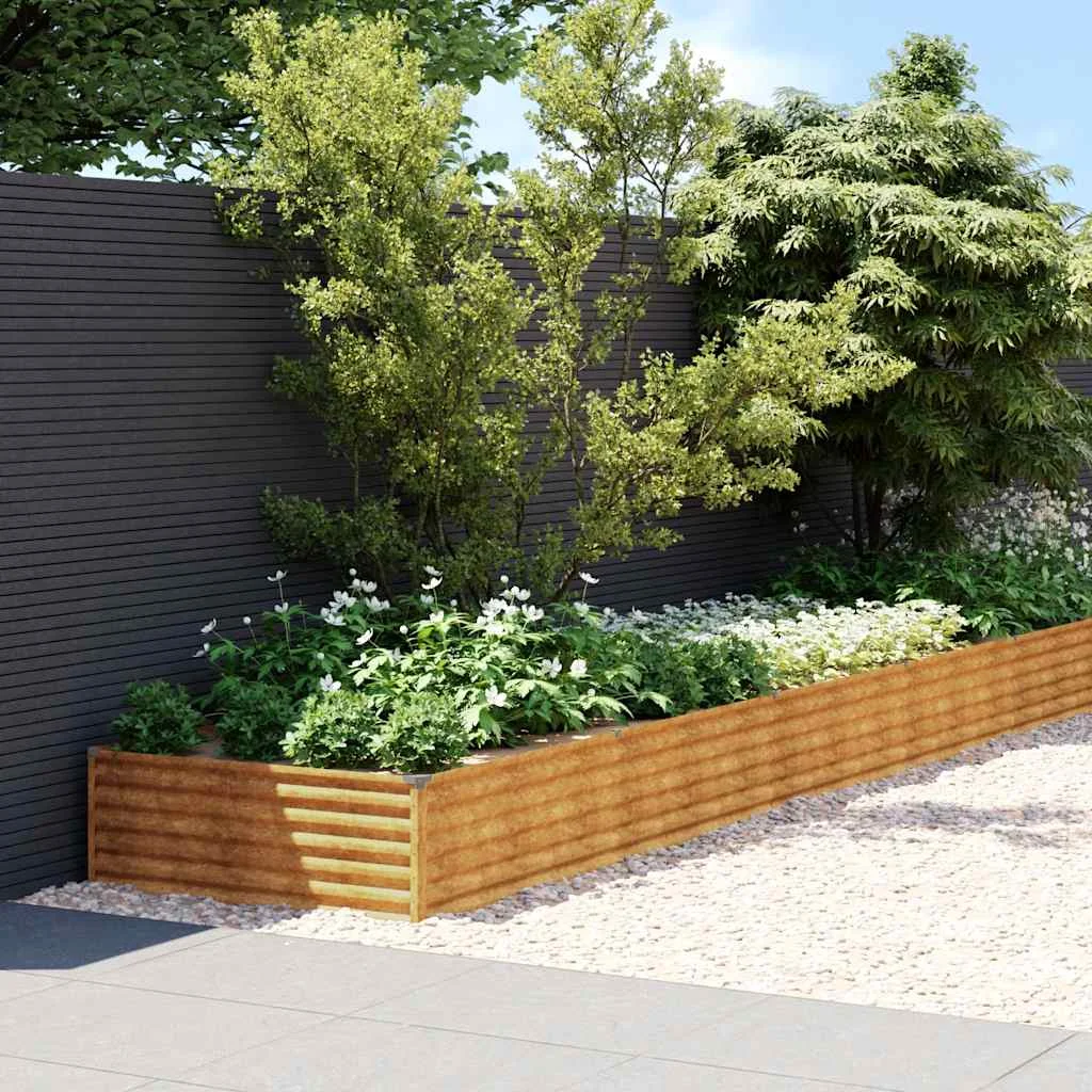 Corten acél kerti magaságyás 770x100x36 cm