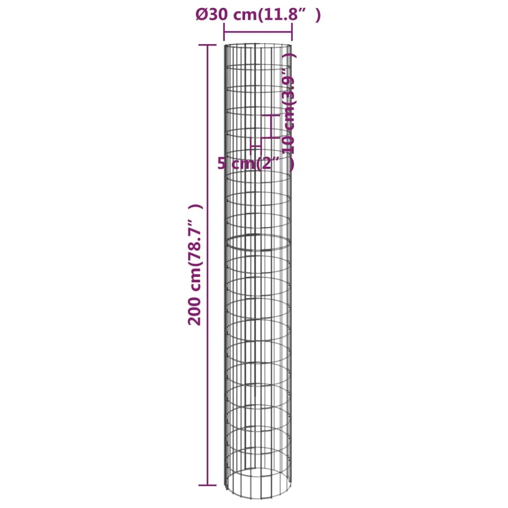 4 db kör alakú gabion magaságyás Ø30 x 50 / 100 / 150 / 200 cm