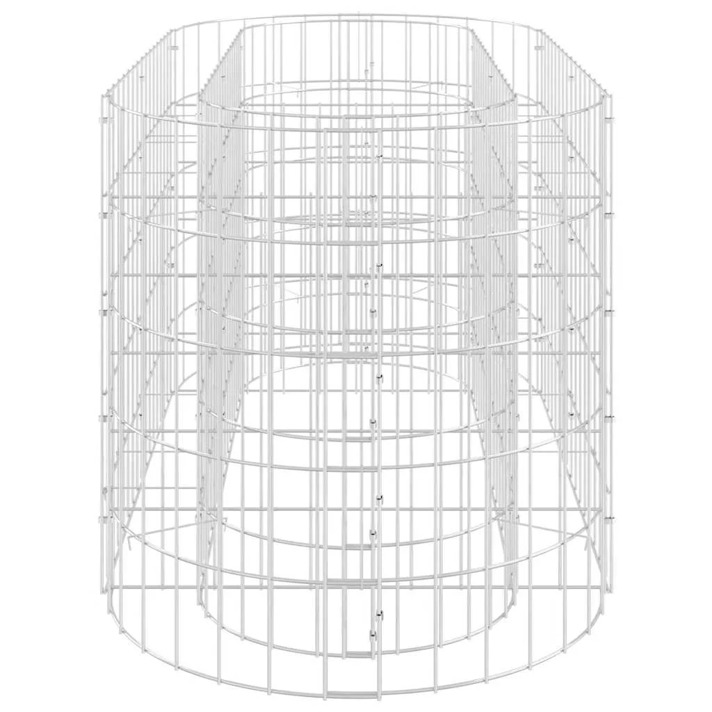 Horganyzott vas gabion magaságyás 120 x 50 x 50 cm