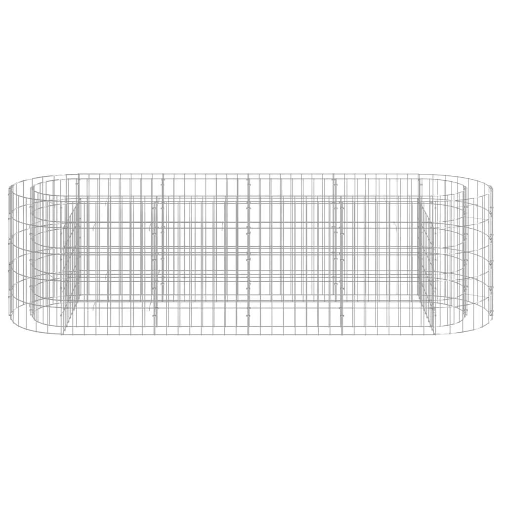 Horganyzott vas gabion magaságyás 190 x 50 x 50 cm