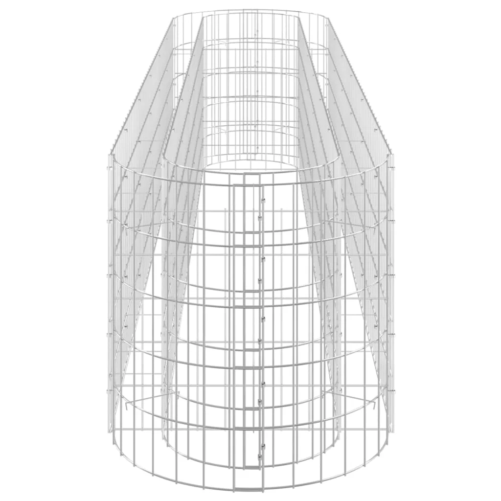 Horganyzott vas gabion magaságyás 260 x 50 x 50 cm