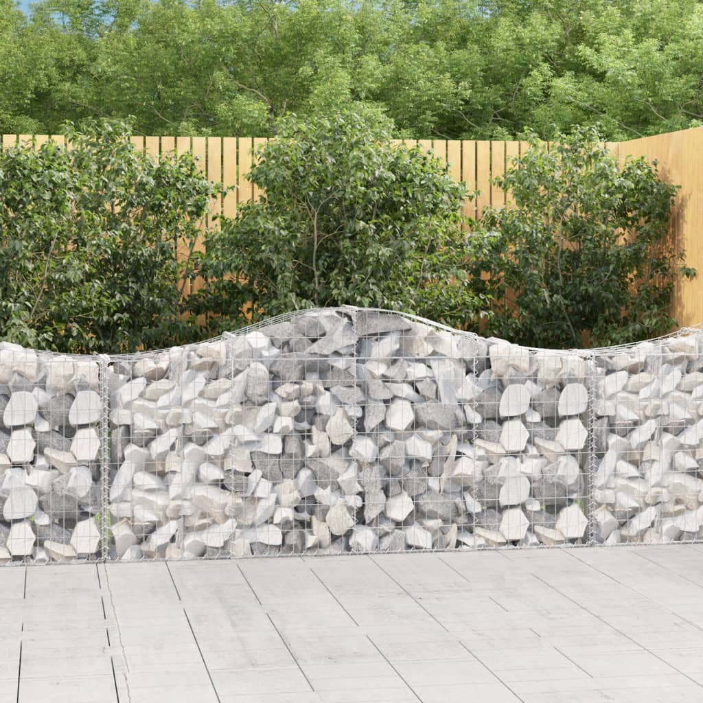 íves horganyzott vas gabion kosár 200x30x80/100 cm