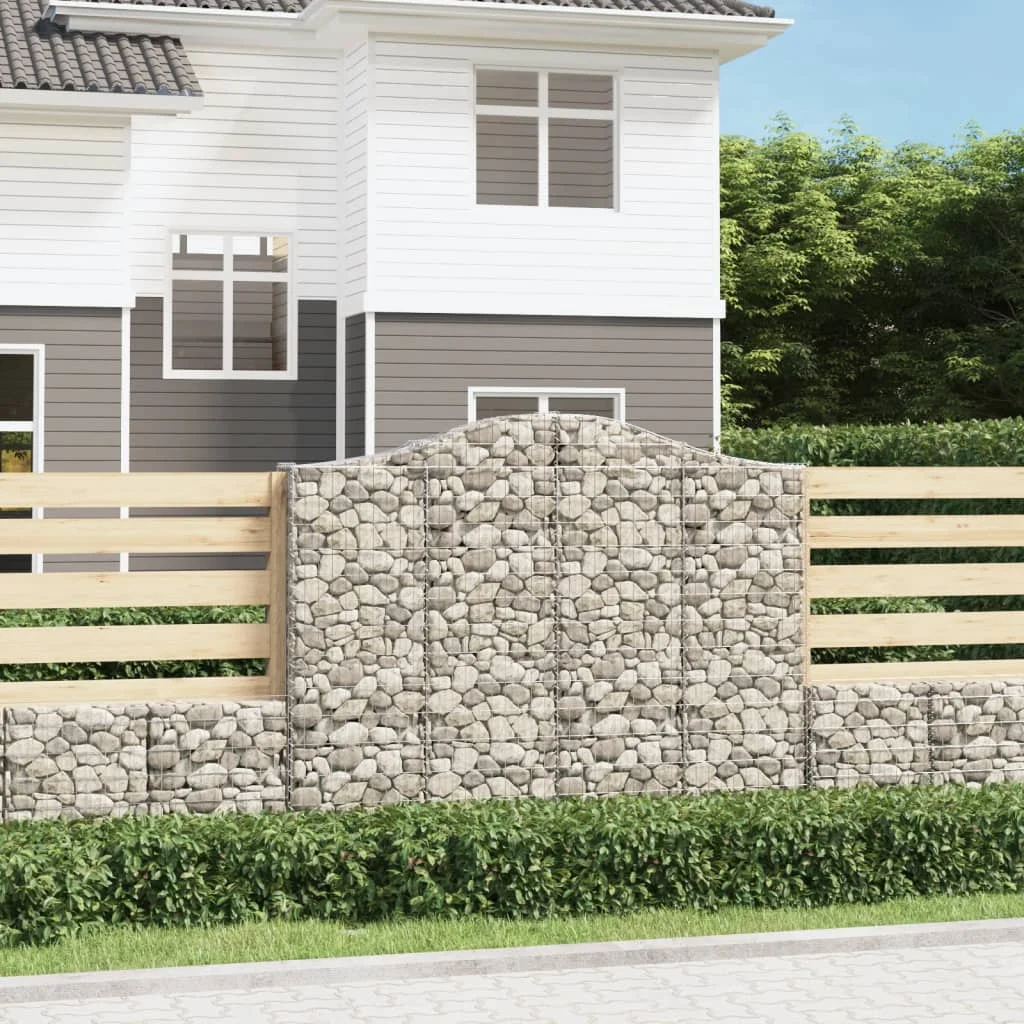 íves horganyzott vas gabion kosár 200x30x160/180 cm