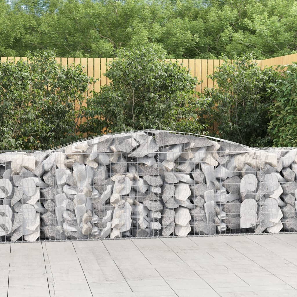 íves horganyzott vas gabion kosár 400x50x80/100 cm