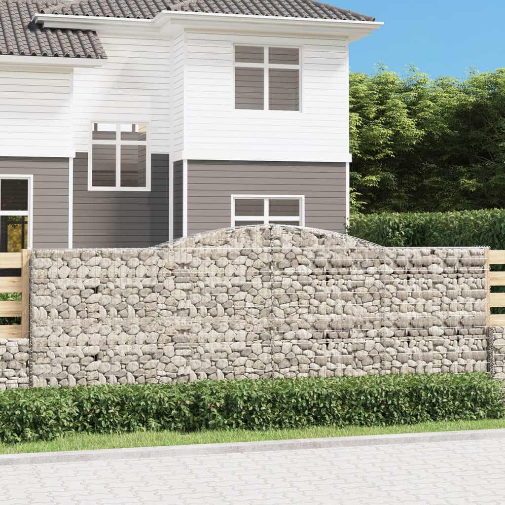 íves horganyzott vas gabion kosár 400x50x140/160 cm