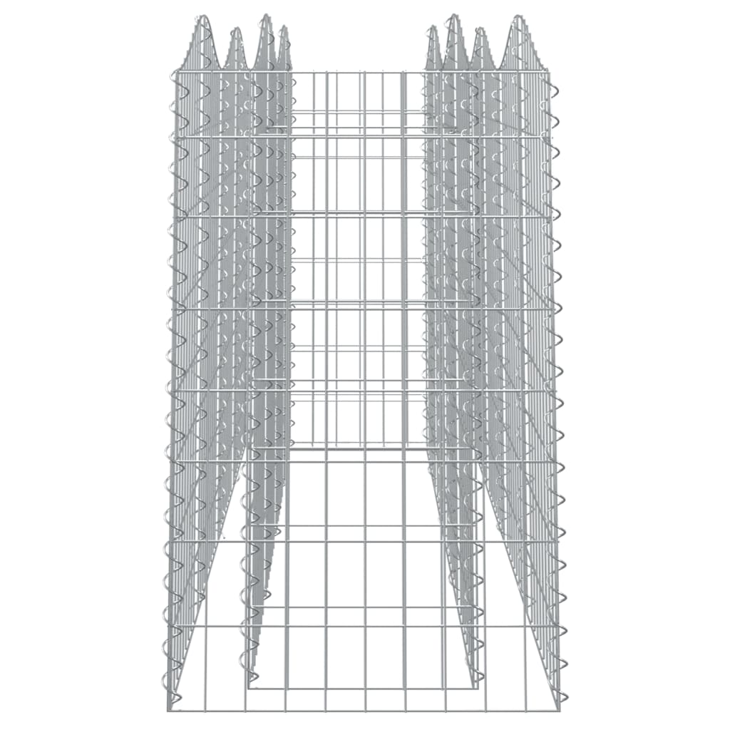 íves horganyzott vas gabion magaságyás 200x50x100 cm