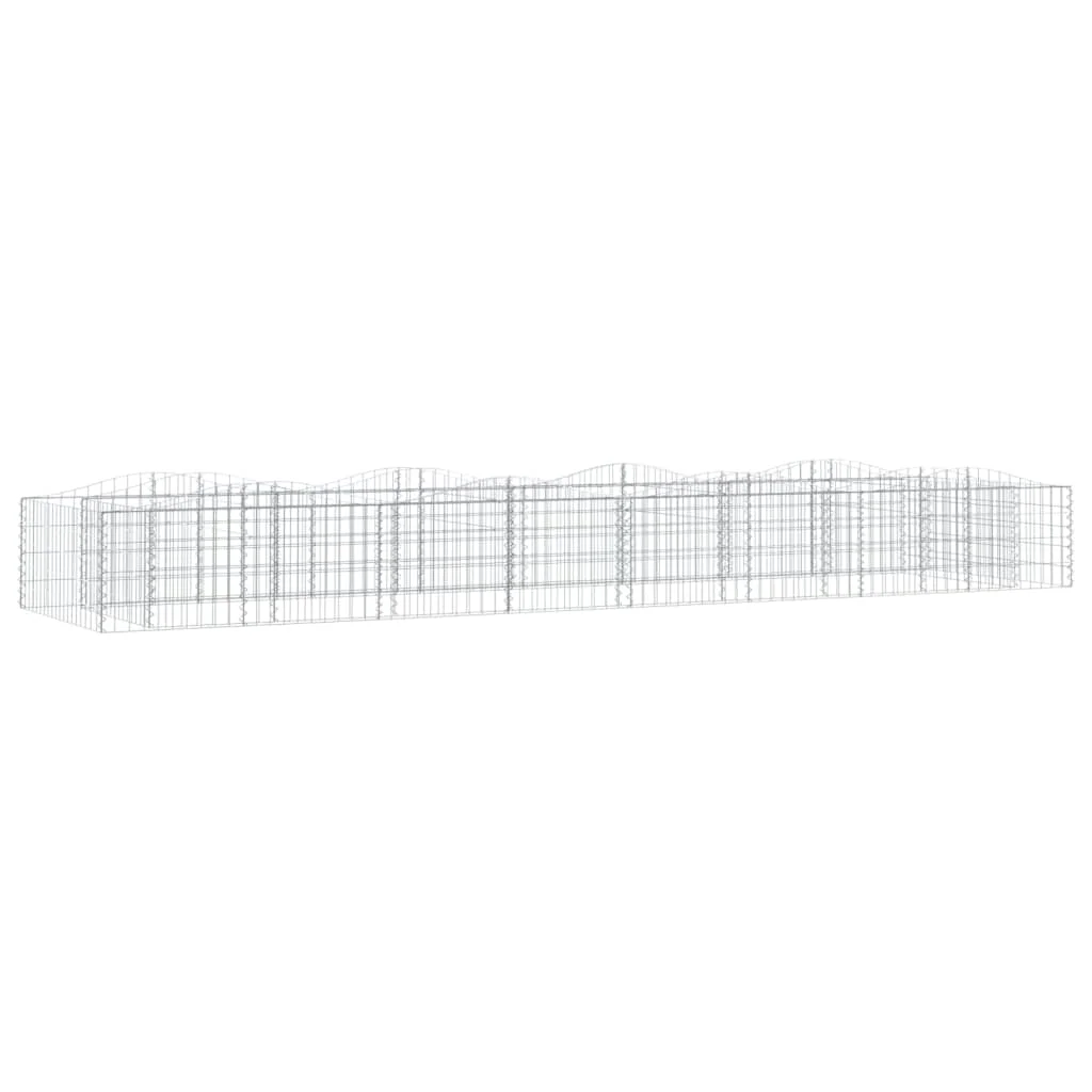 íves horganyzott vas gabion magaságyás 600x100x50 cm