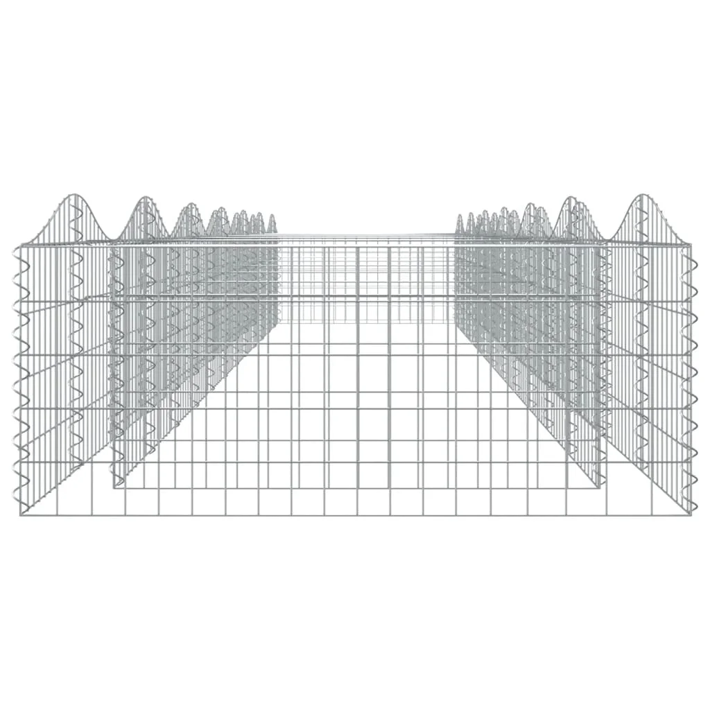 íves horganyzott vas gabion magaságyás 600x100x50 cm
