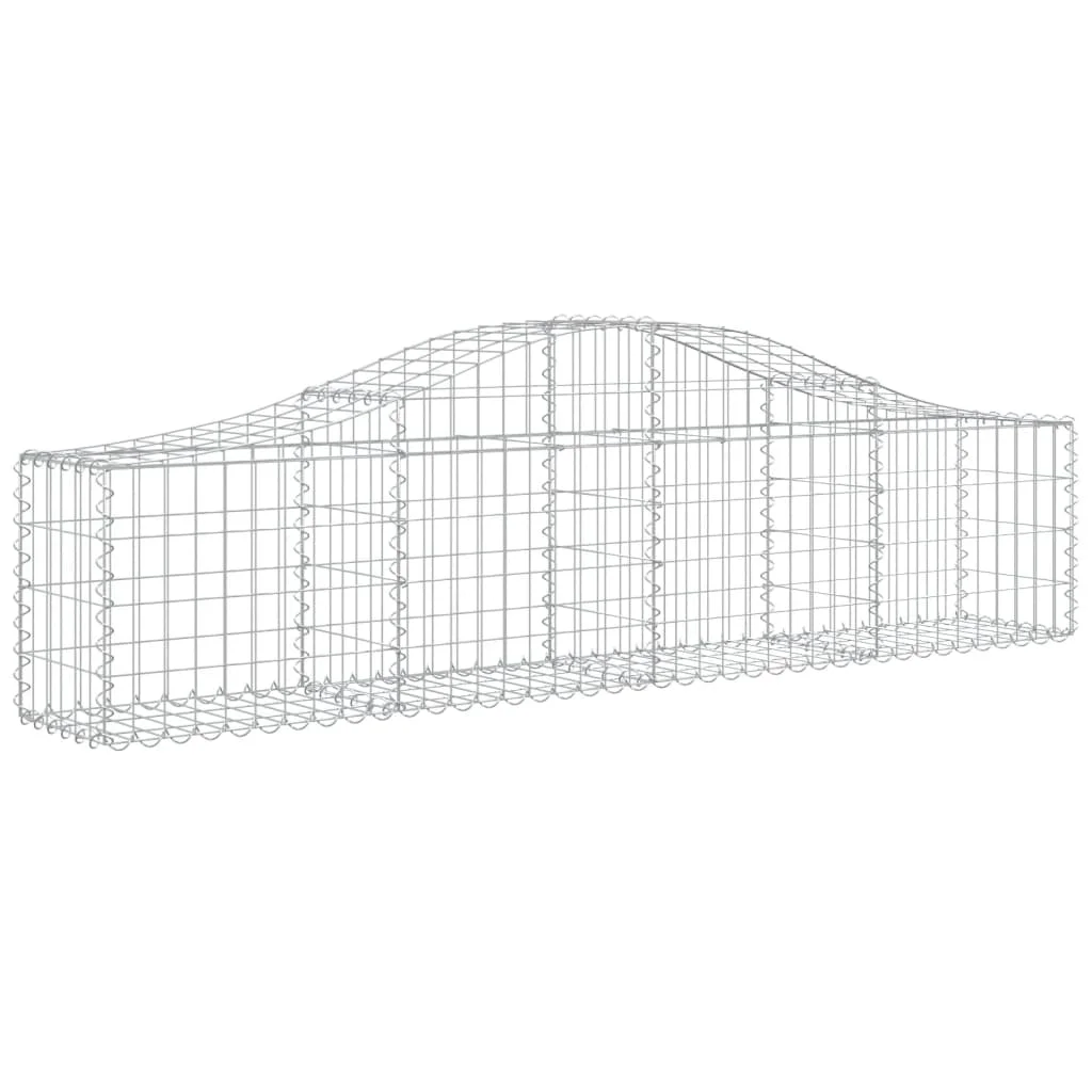 2 db íves horganyzott vas gabion kosár 200x30x40/60 cm