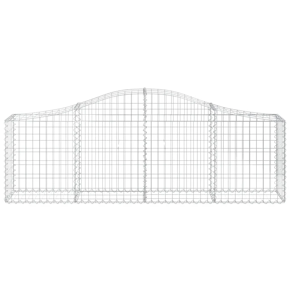 3 db íves horganyzott vas gabion kosár 200x30x60/80 cm