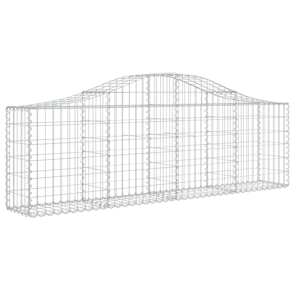 7 db íves horganyzott vas gabion kosár 200x30x60/80 cm