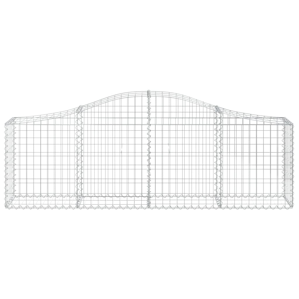 7 db íves horganyzott vas gabion kosár 200x30x60/80 cm