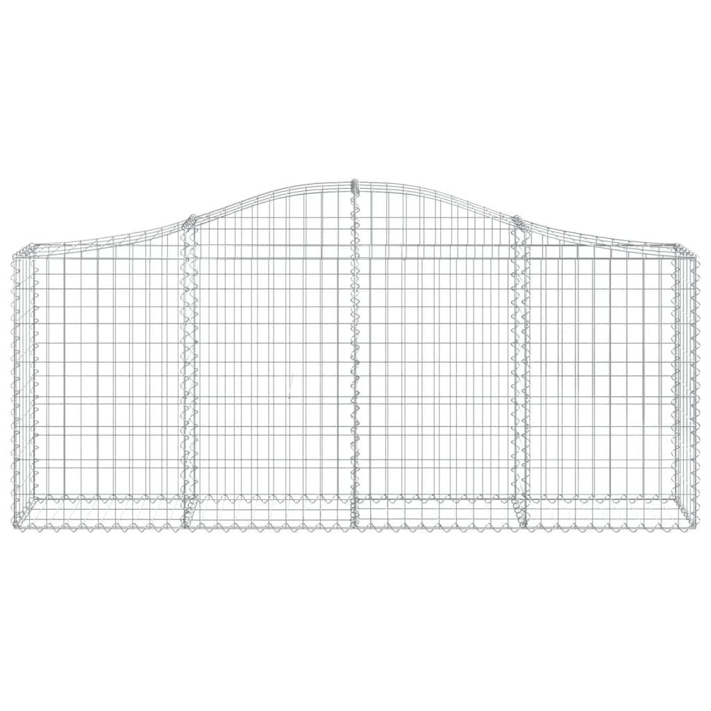 5 db íves horganyzott vas gabion kosár 200x30x80/100 cm