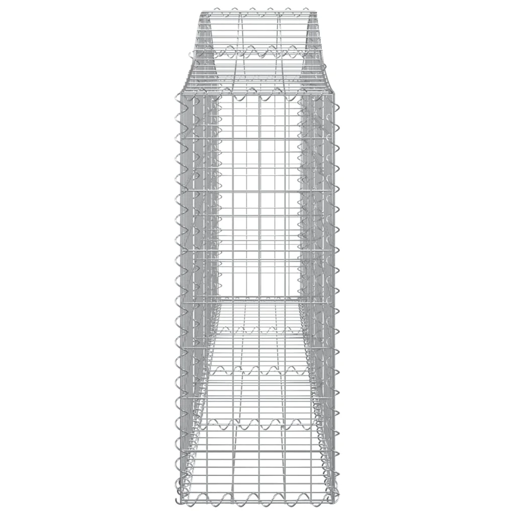 6 db íves horganyzott vas gabion kosár 200x30x80/100 cm