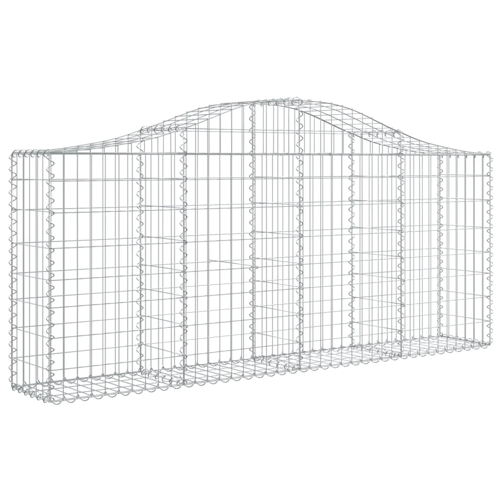 10 db íves horganyzott vas gabion kosár 200x30x80/100 cm