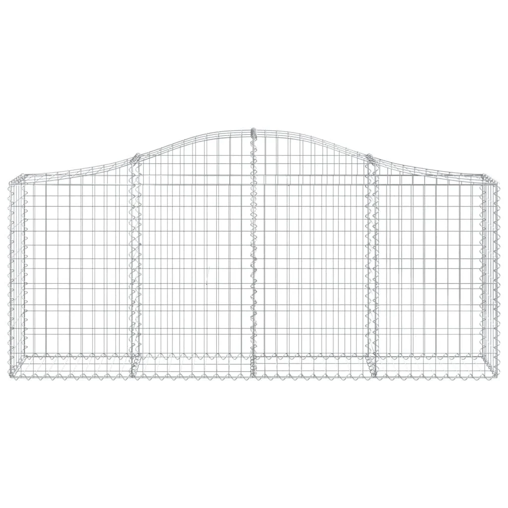 10 db íves horganyzott vas gabion kosár 200x30x80/100 cm