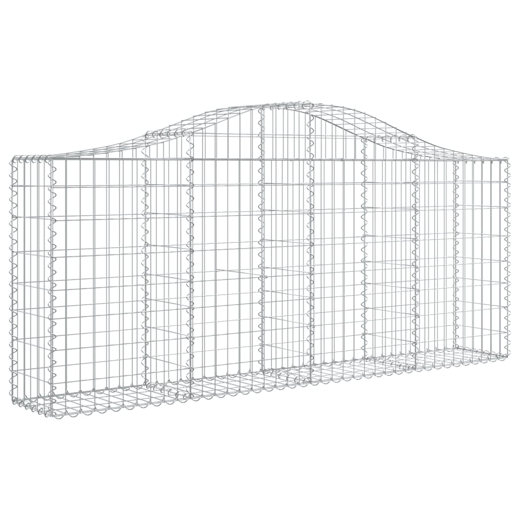 12 db íves horganyzott vas gabion kosár 200x30x80/100 cm