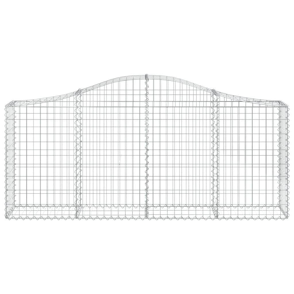 12 db íves horganyzott vas gabion kosár 200x30x80/100 cm