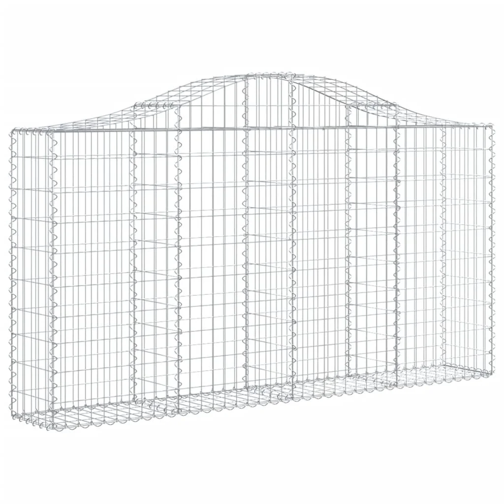 4 db íves horganyzott vas gabion kosár 200x30x100/120 cm