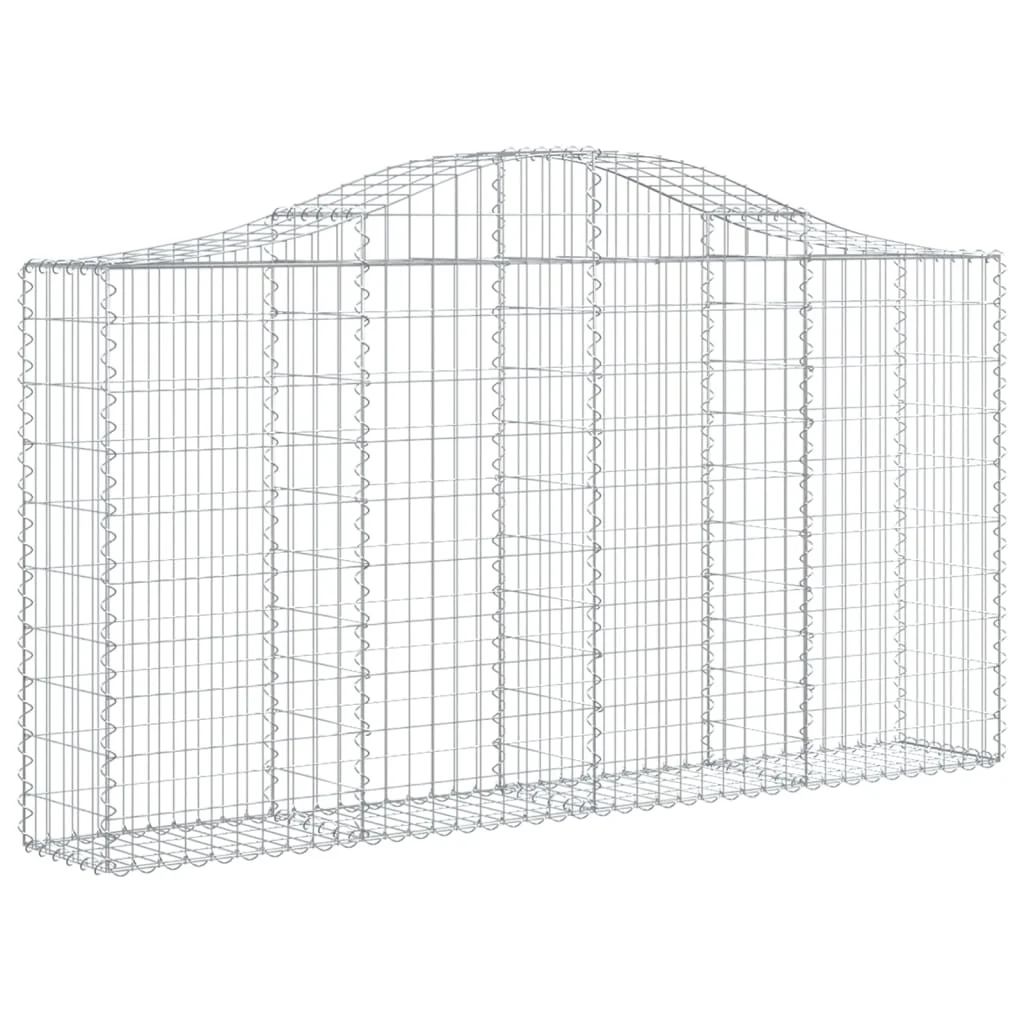 5 db íves horganyzott vas gabion kosár 200x30x100/120 cm