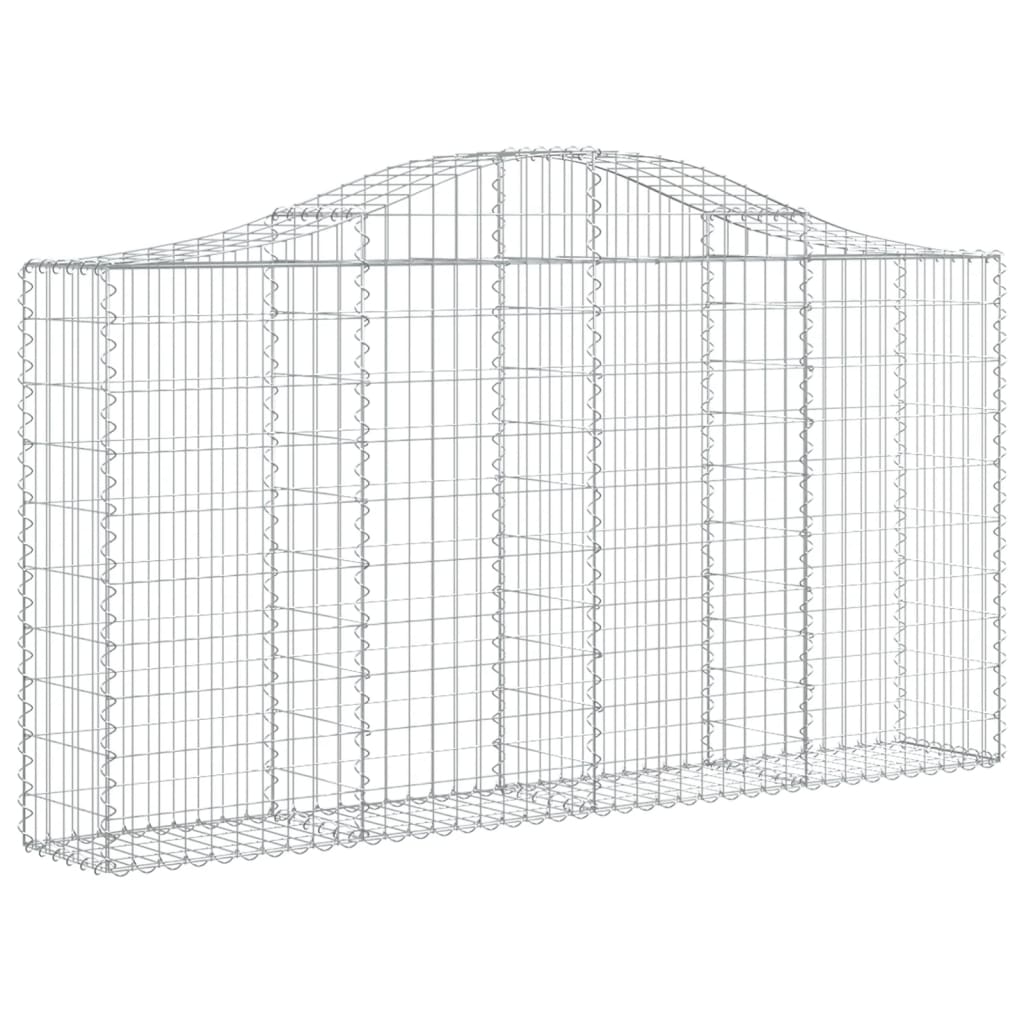 12 db íves horganyzott vas gabion kosár 200x30x100/120 cm