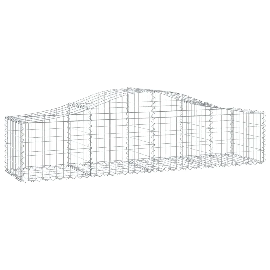 3 db íves horganyzott vas gabion kosár 200x50x40/60 cm