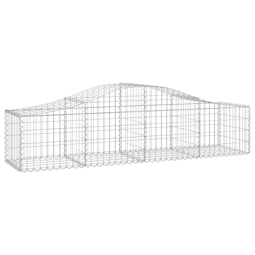 6 db íves horganyzott vas gabion kosár 200x50x40/60 cm