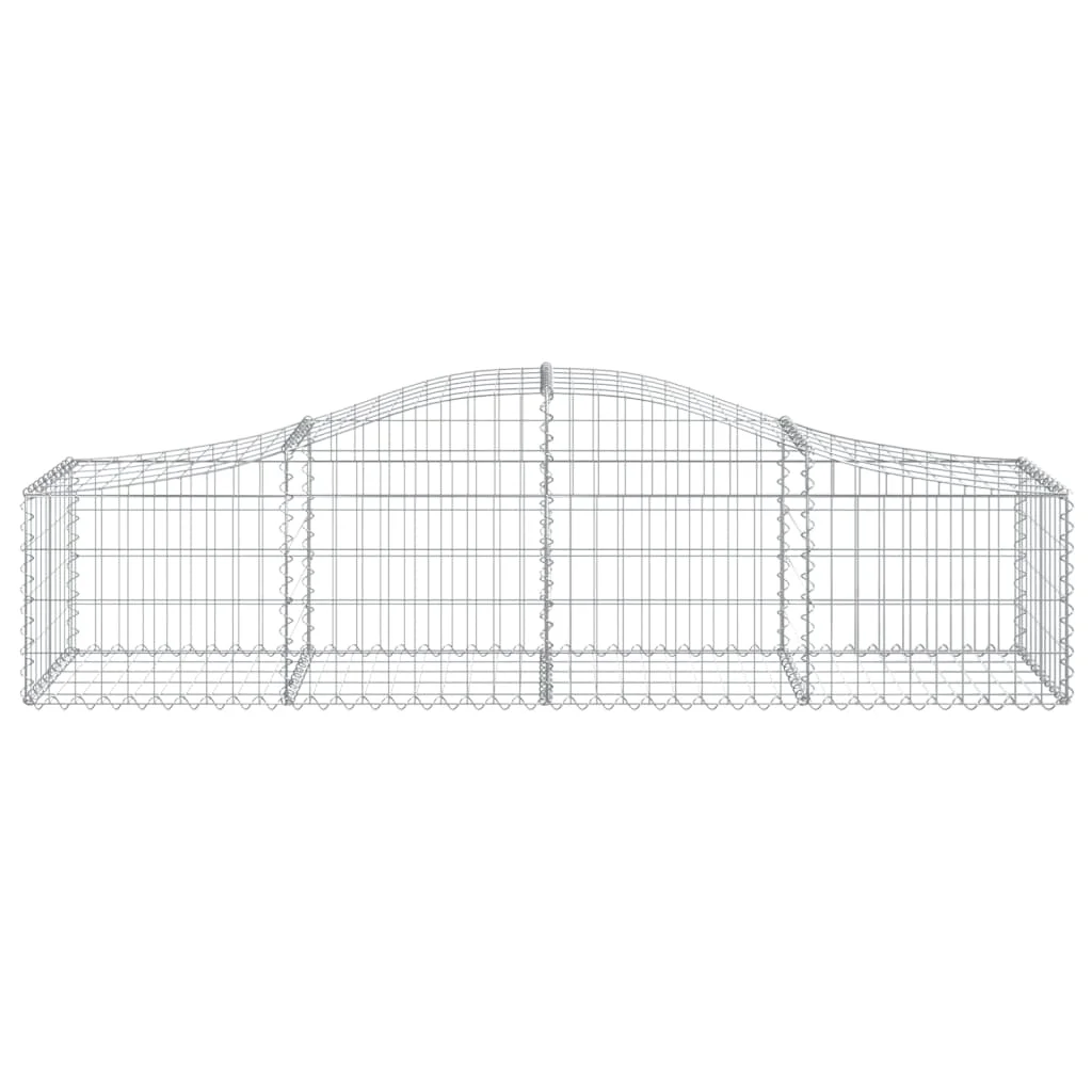 6 db íves horganyzott vas gabion kosár 200x50x40/60 cm