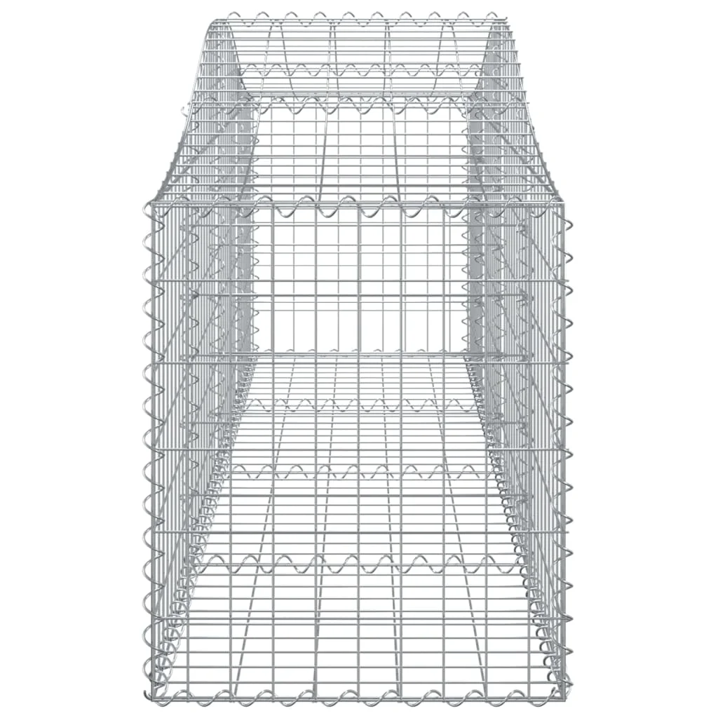 2 db íves horganyzott vas gabion kosár 200x50x60/80 cm
