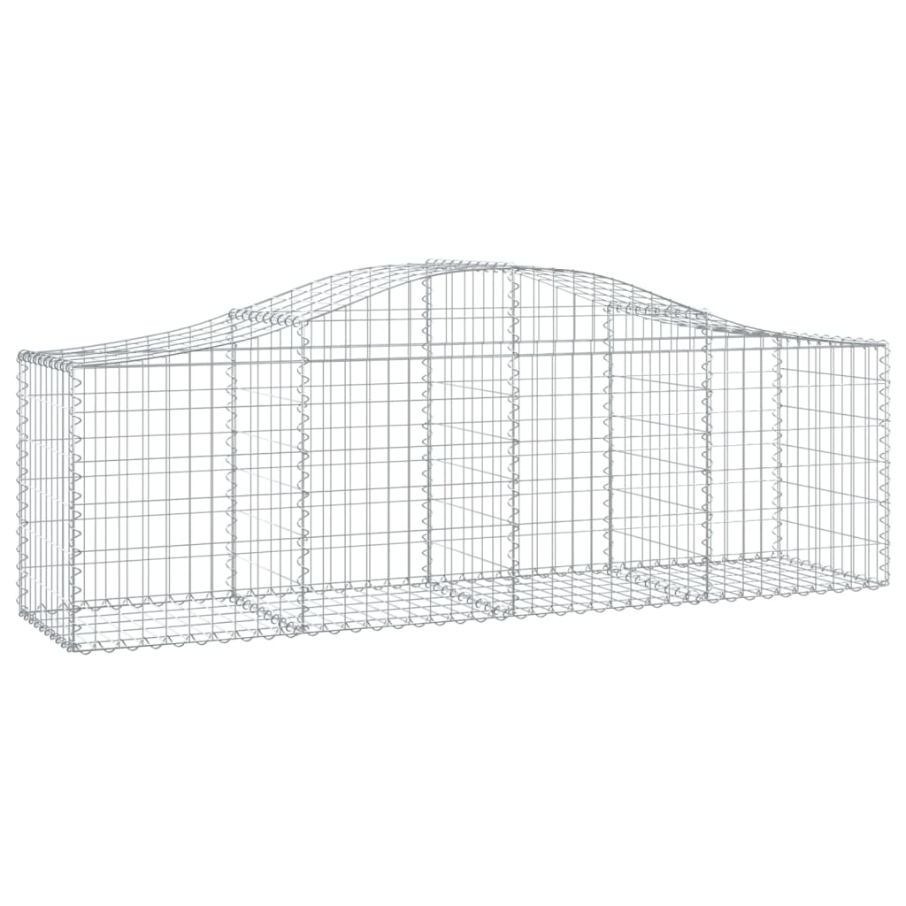 2 db íves horganyzott vas gabion kosár 200x50x60/80 cm