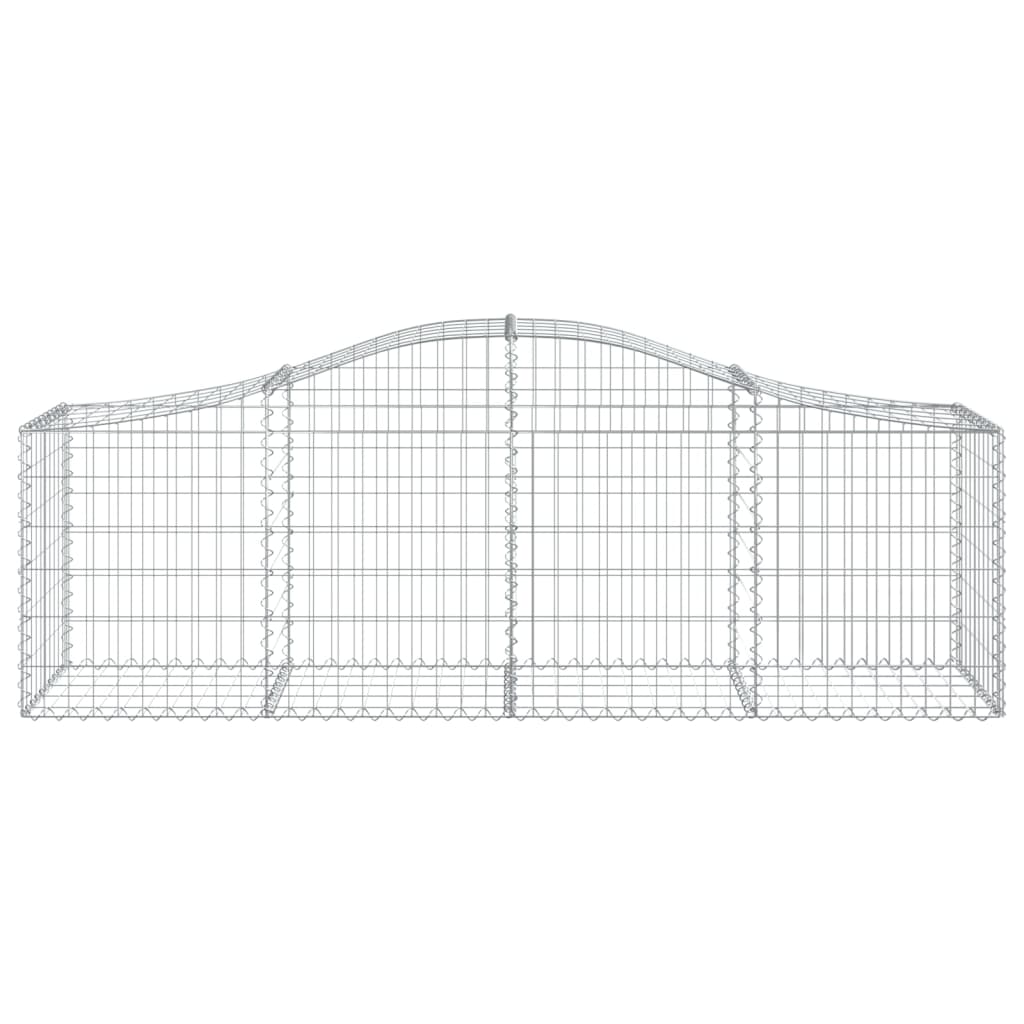 2 db íves horganyzott vas gabion kosár 200x50x60/80 cm