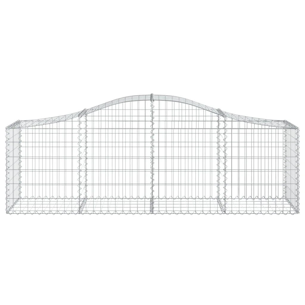 5 db íves horganyzott vas gabion kosár 200x50x60/80 cm
