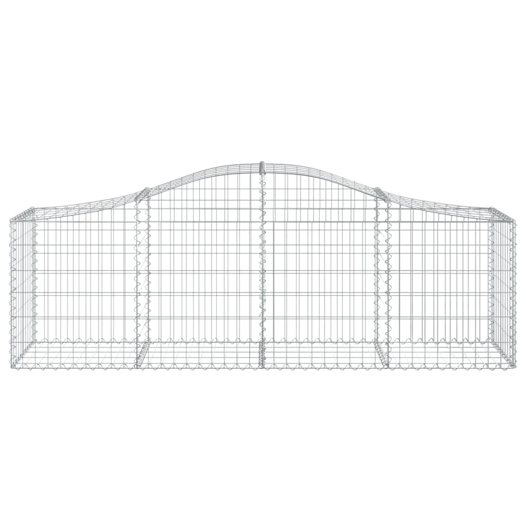 8 db íves horganyzott vas gabion kosár 200x50x60/80 cm