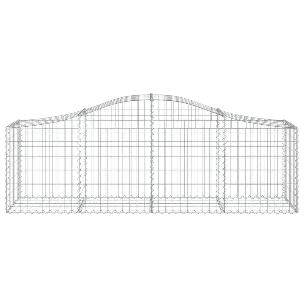 15 db íves horganyzott vas gabion kosár 200x50x60/80 cm