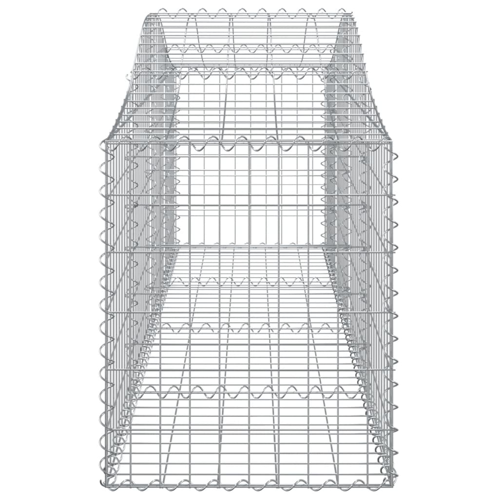 15 db íves horganyzott vas gabion kosár 200x50x60/80 cm