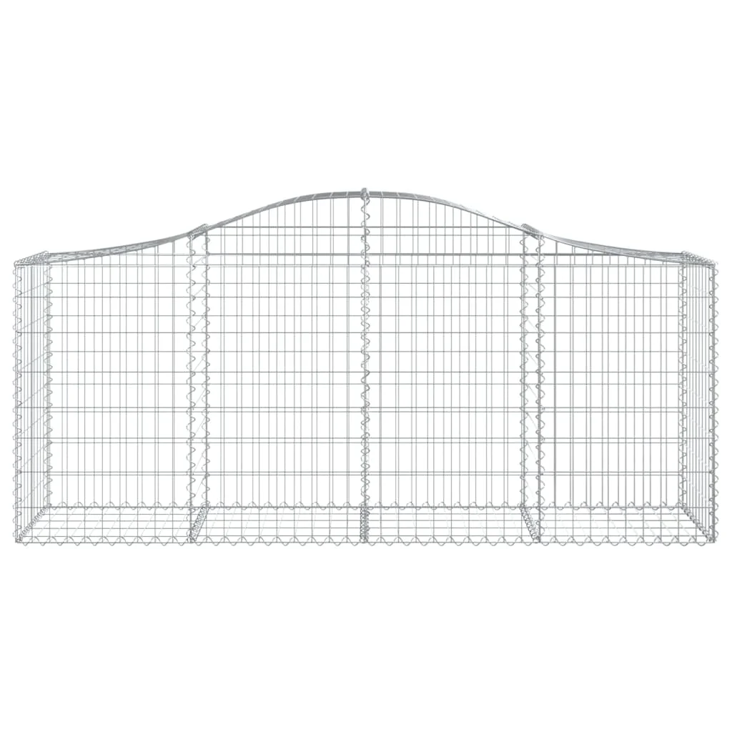 4 db íves horganyzott vas gabion kosár 200x50x80/100 cm
