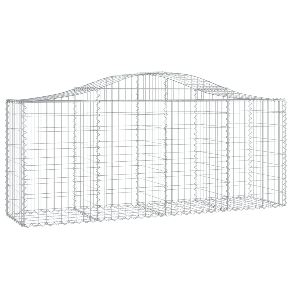 9 db íves horganyzott vas gabion kosár 200x50x80/100 cm