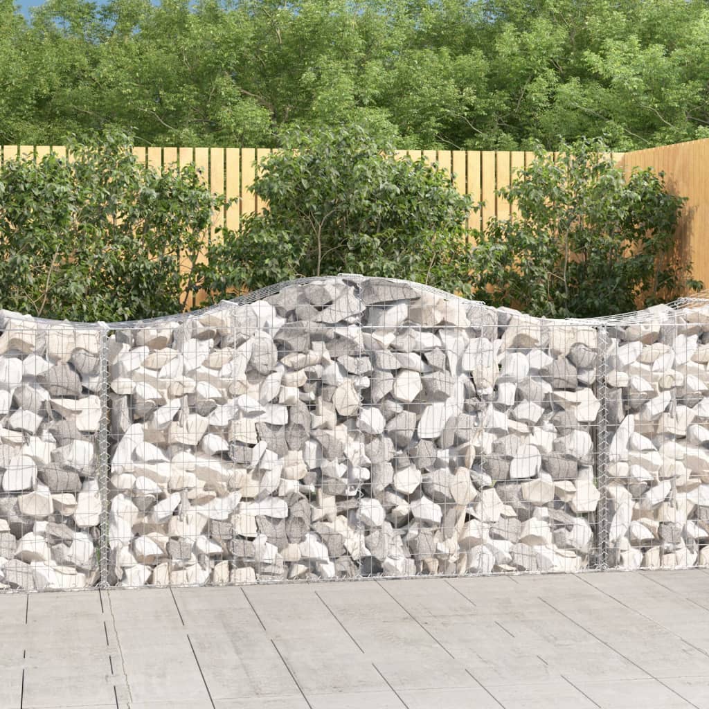 9 db íves horganyzott vas gabion kosár 200 x 50 x 100/120 cm