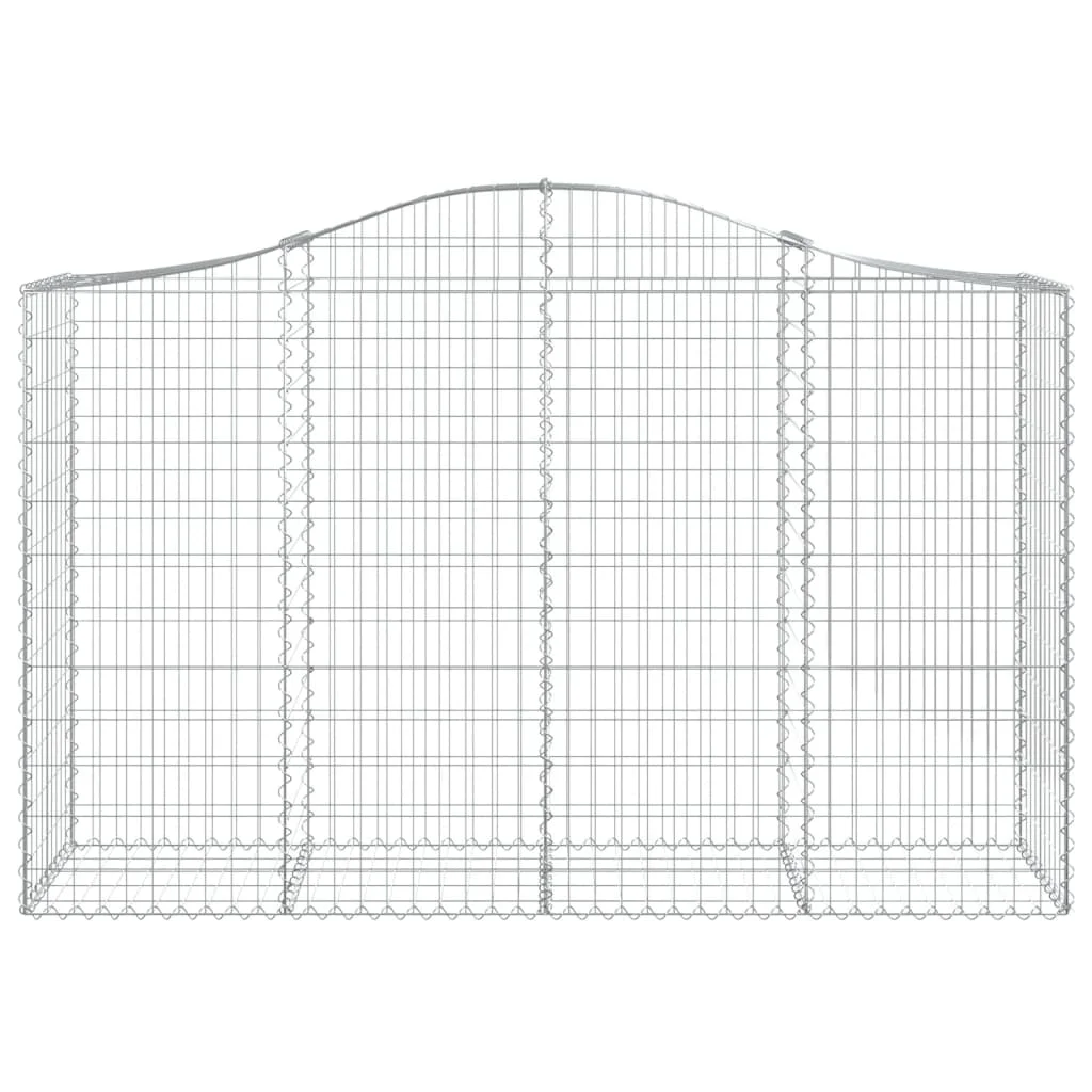 3 db íves horganyzott vas gabion kosár 200x50x120/140 cm