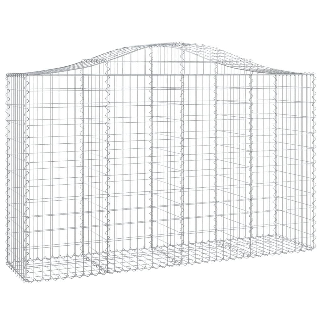 8 db íves horganyzott vas gabion kosár 200x50x120/140 cm