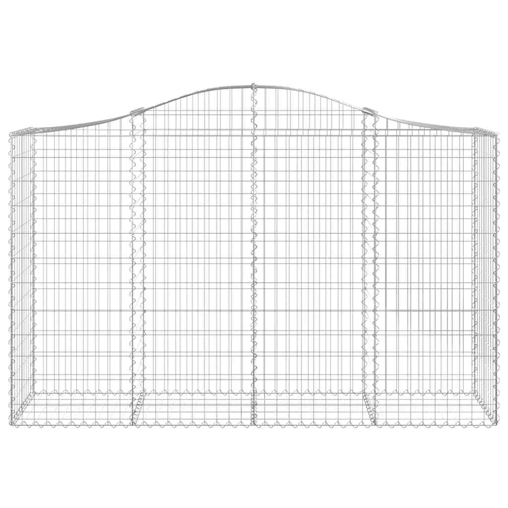8 db íves horganyzott vas gabion kosár 200x50x120/140 cm