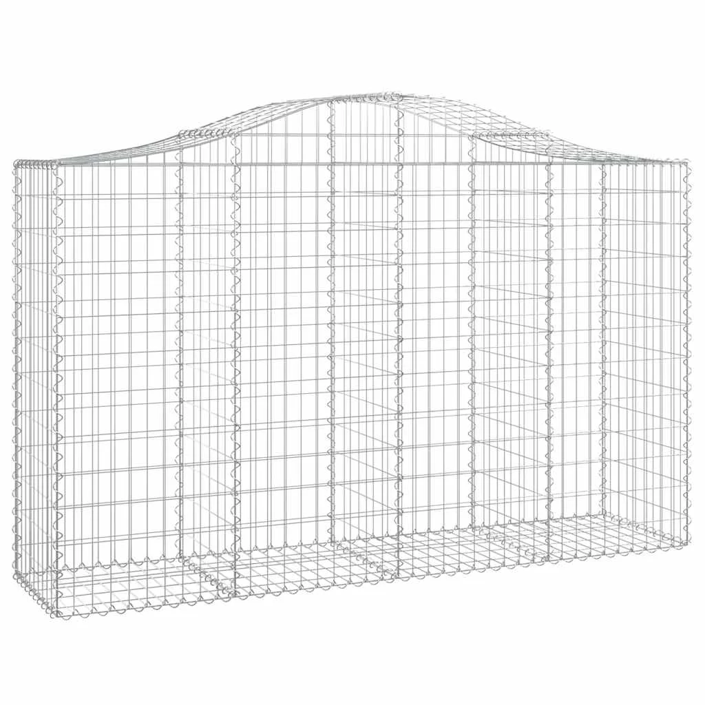 10 db íves horganyzott vas gabion kosár 200x50x120/140 cm