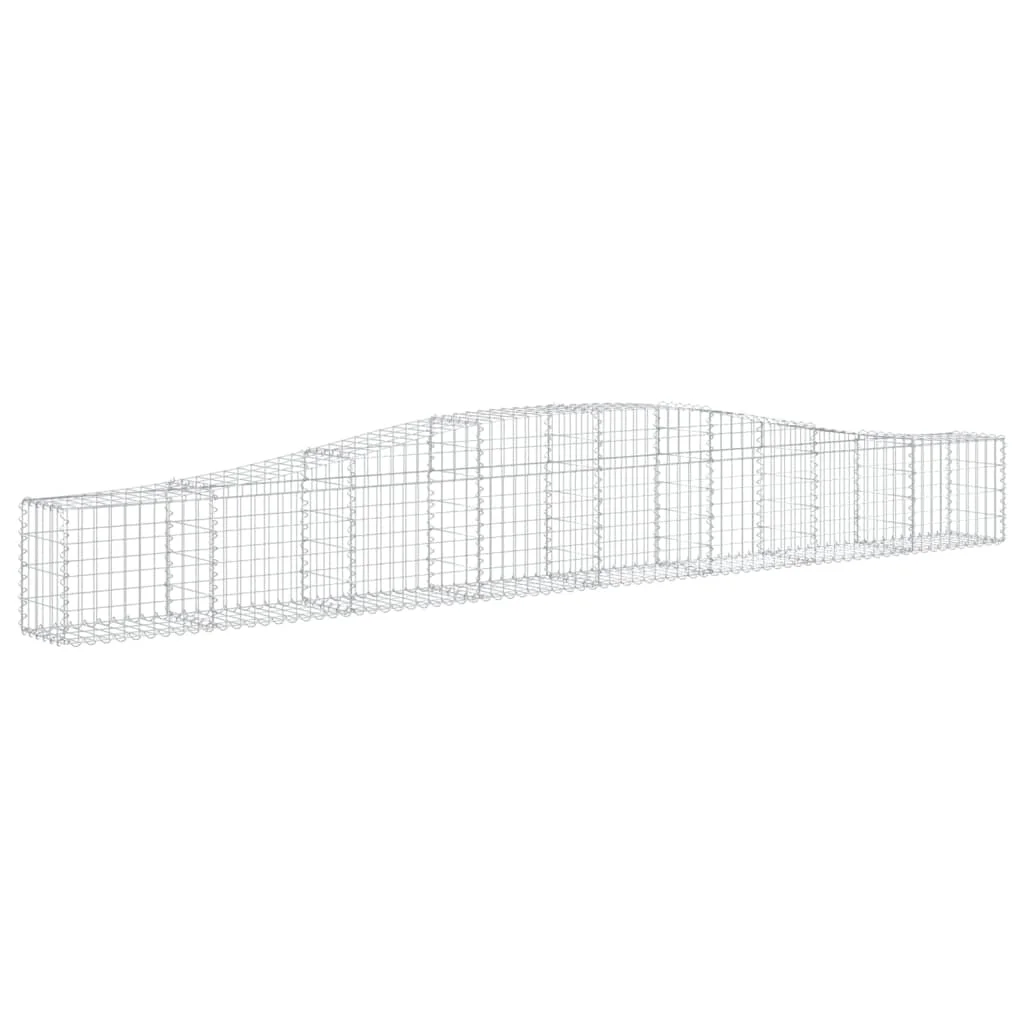 2 db íves horganyzott vas gabion kosár 400x30x40/60 cm